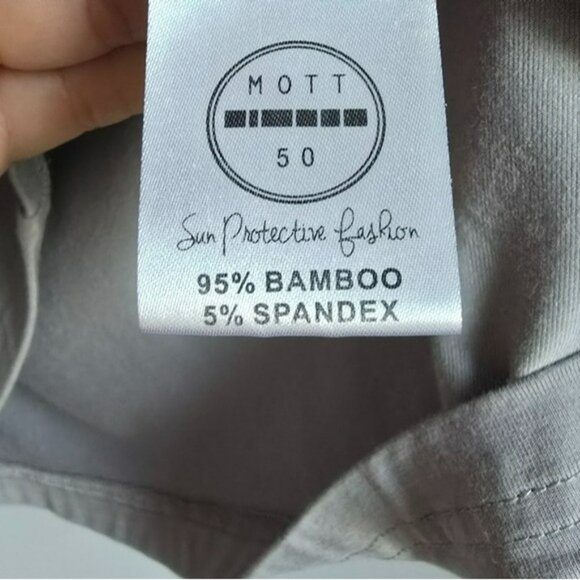 Mott50, New, Caroline Pearl Gray UPF 50 Long Sleeve Crew Sun Shirt Size Small - Picture 8 of 10